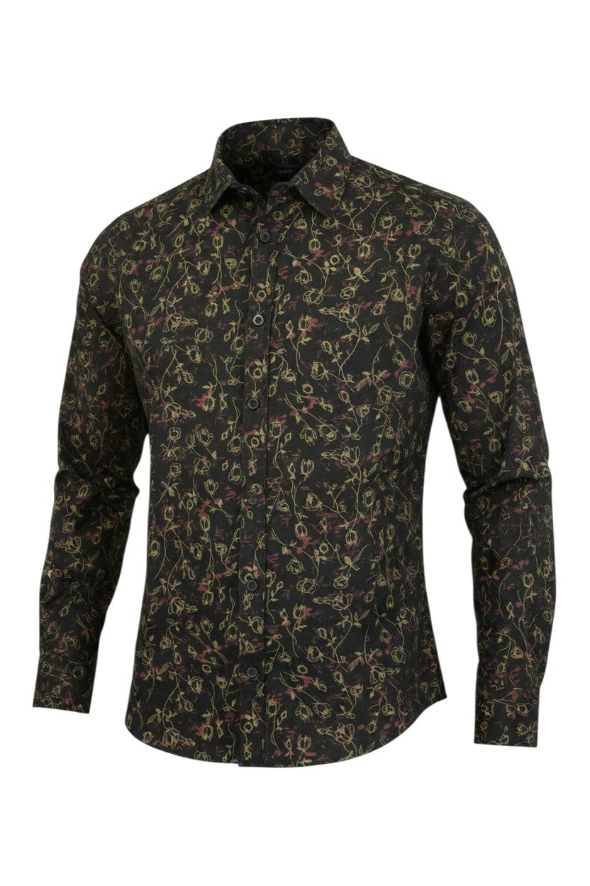 Noir Petal Accent Shirt