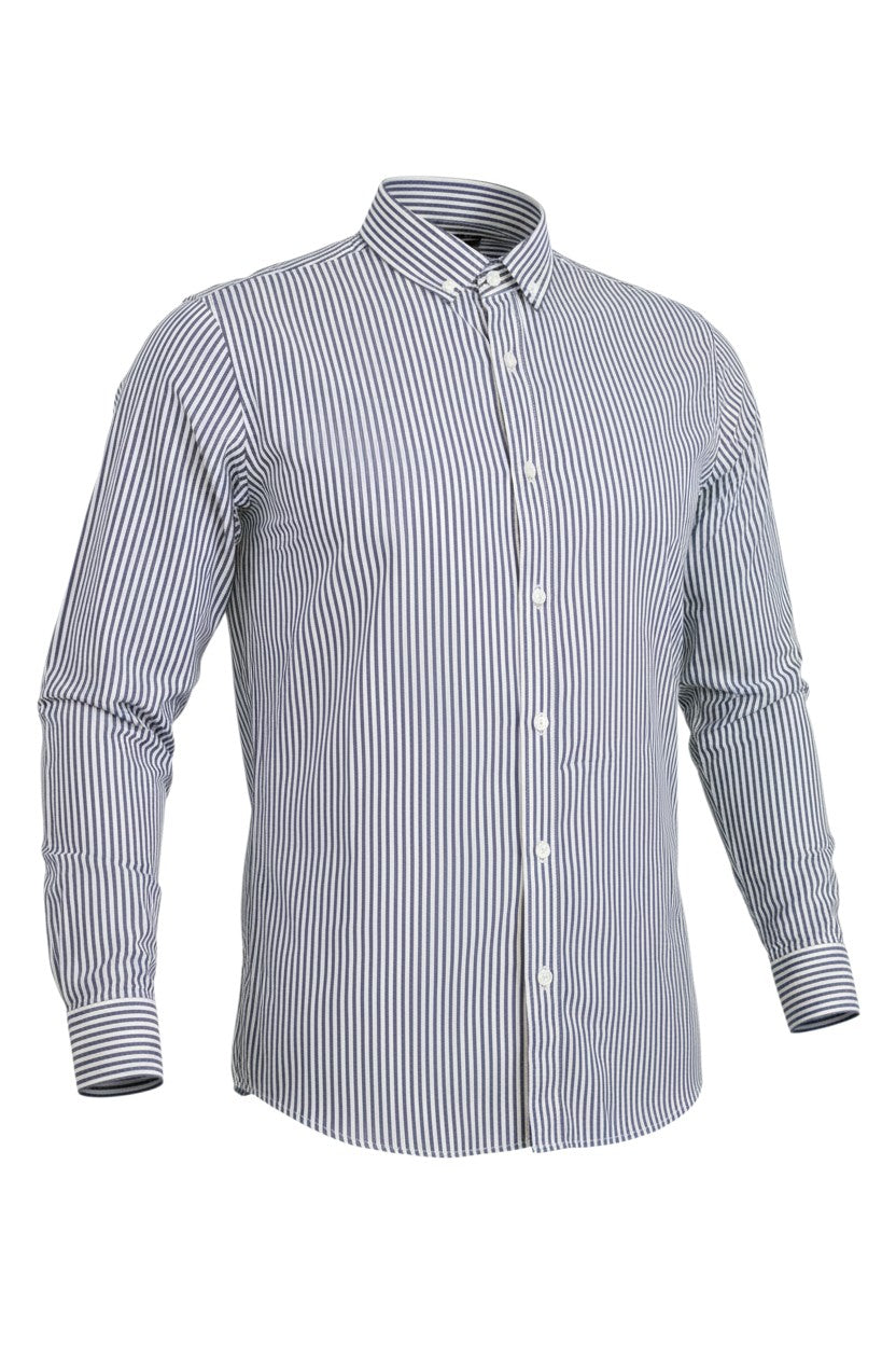 Blue Regiment Stripe Shirt