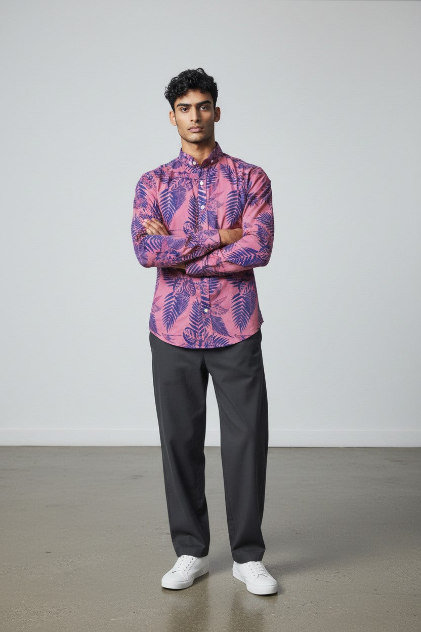 Violet Serenity Floral Shirt