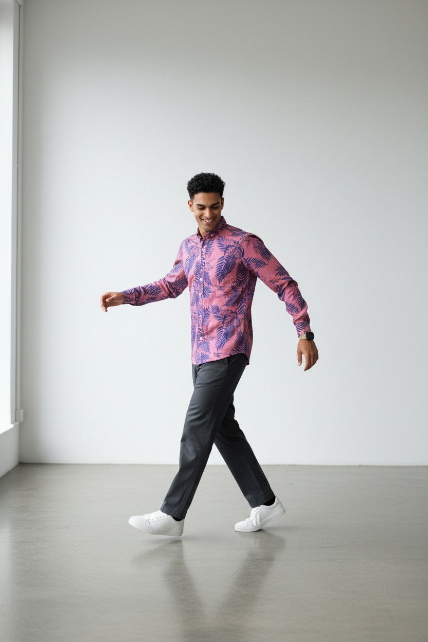 Violet Serenity Floral Shirt