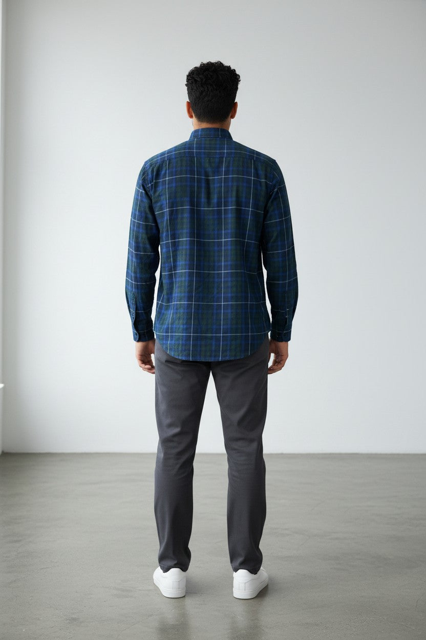 Urban Blue Checkered Shirt