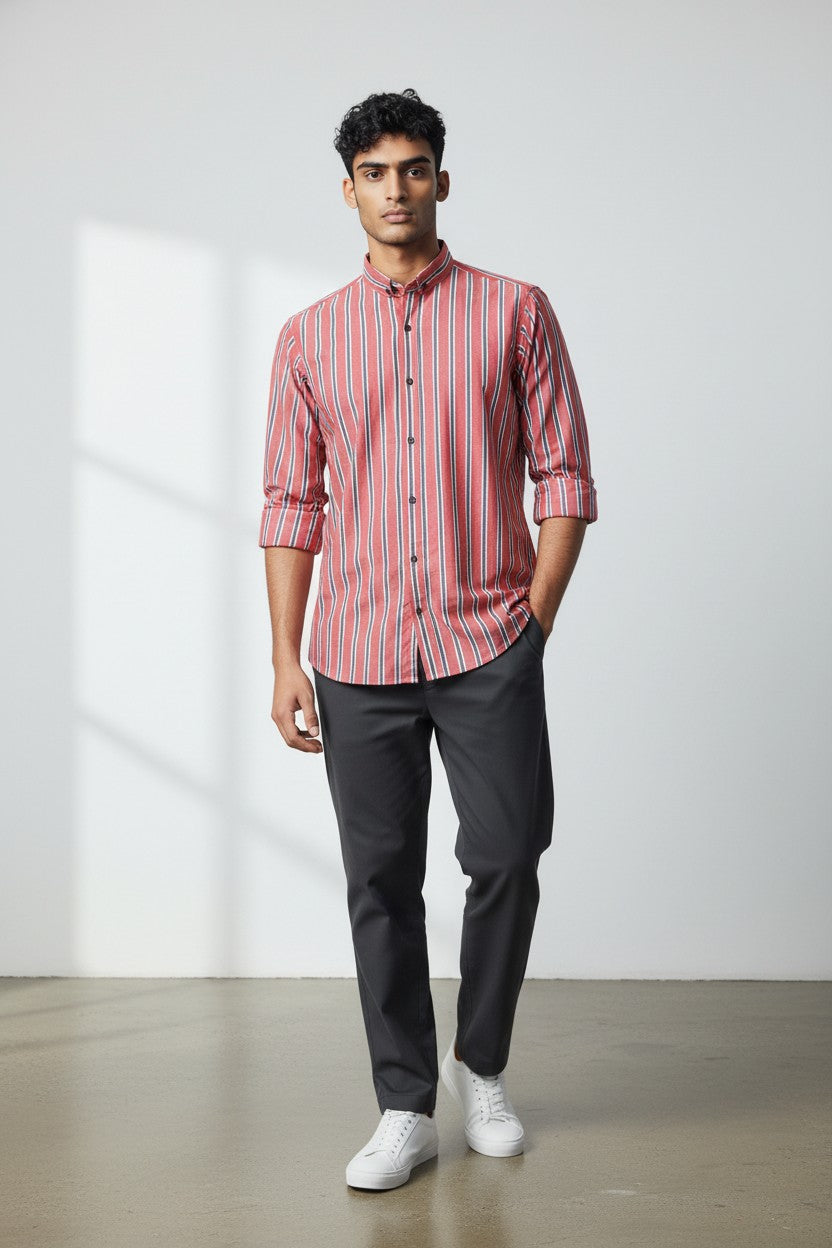 Scarlet Grid Shirt