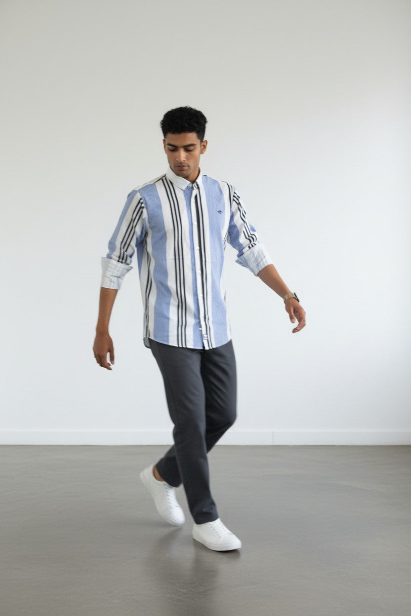 Blue and Black Spectrum Shirt