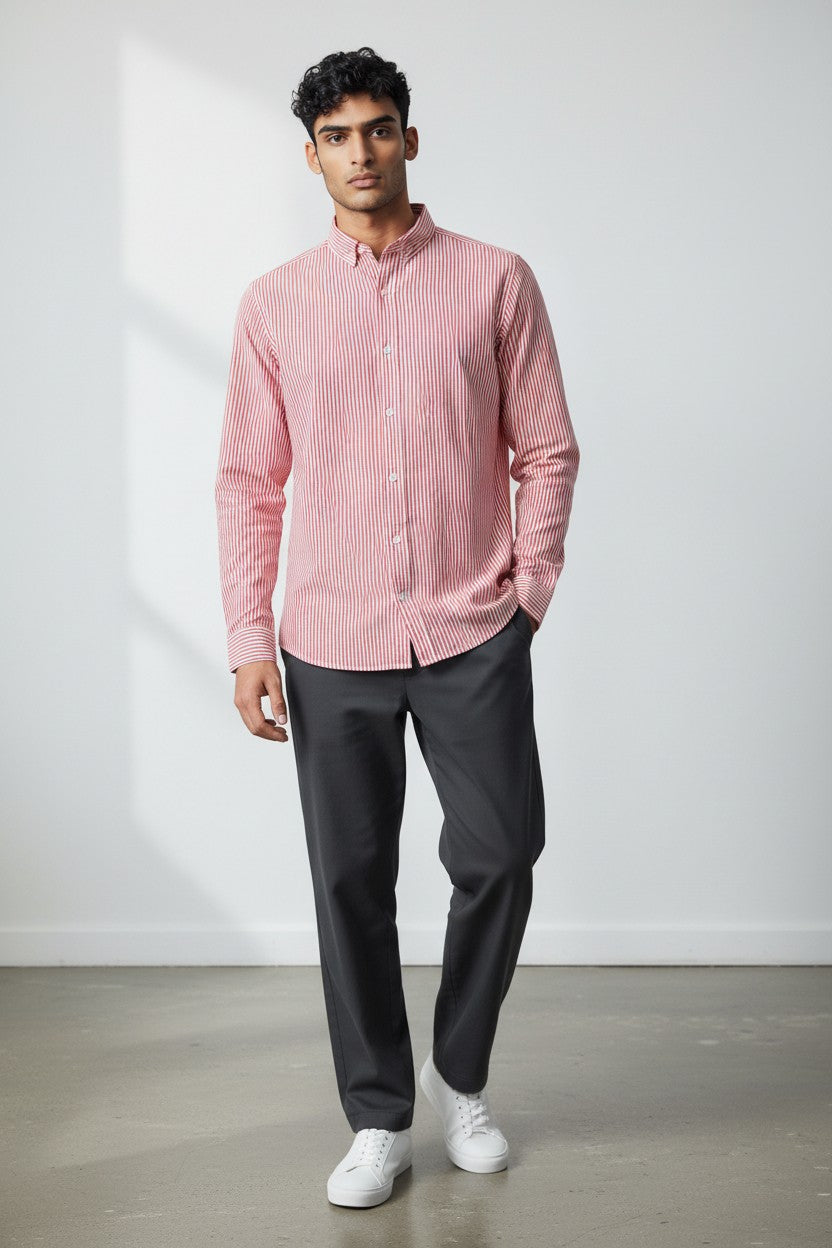 Scarlet Edge Stripe Shirt