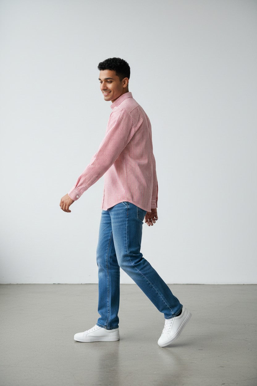 Scarlet Edge Stripe Shirt