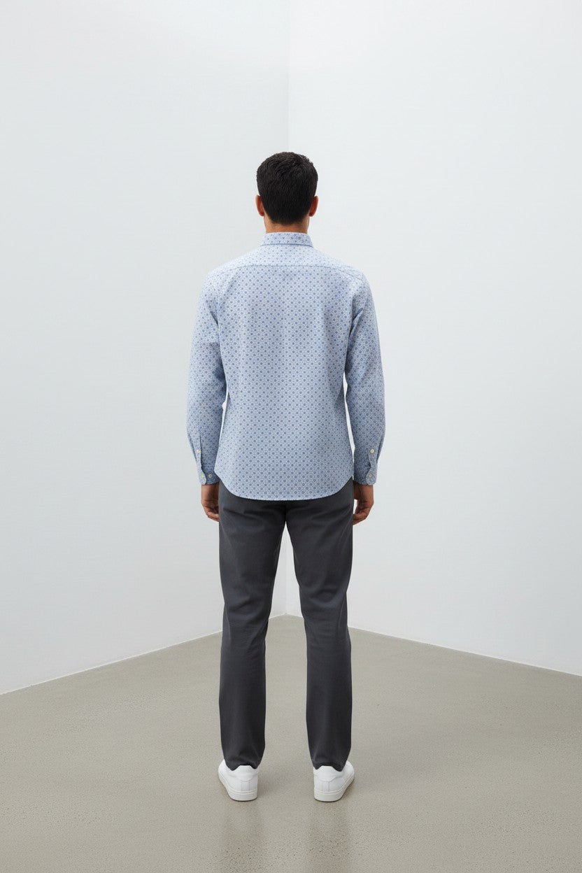 Stellar Grey Printed Shirt
