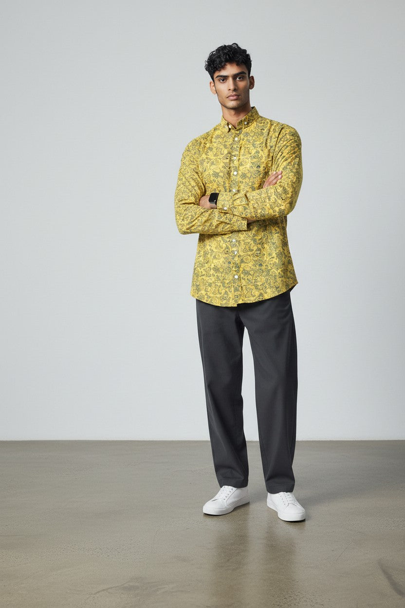 Noir Accent Yellow Shirt