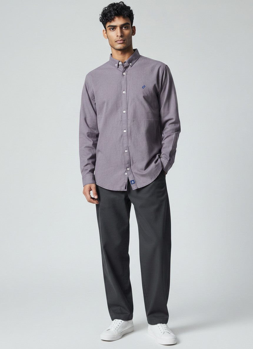 Dusty Mauve Heritage Button-Down | Premium Twill